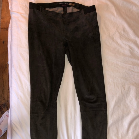 Alice and Olivia brown suede leggings - Picture 2 of 4